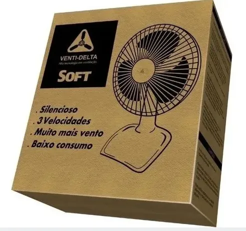Ventilador Venti-Delta Soft Clima 2 127v 30cm Mesa Preto - Imagem 3