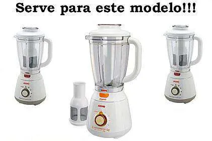 Base Com Facas em Aço Inox Para Liquidificador Arno Magiclean MAGD MAGF Performa Chrome Preto Original - Imagem 3