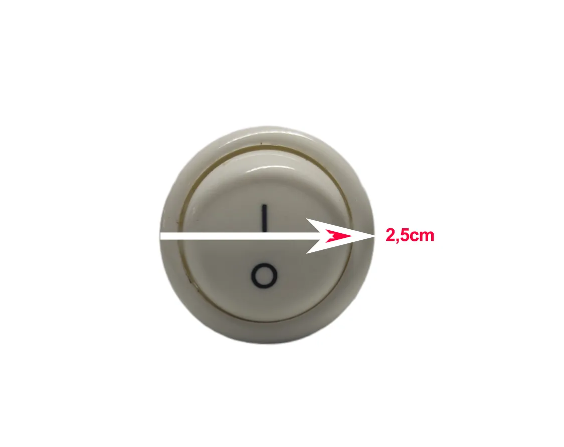 Botão Interruptor Liga / Desliga Universal Gangorra Sem Luz 2 Terminais Kit com 5 Unidades 2 Botão Interruptor Liga / Desliga Universal Gangorra Sem Luz 2 Terminais Kit com 5 Unidades - Imagem 2