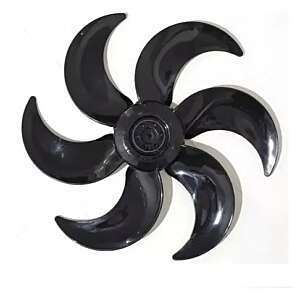 Hélice compatível para Ventilador Mondial Nv45 Nv75 V45 NV06 VT40 VT41 VT42 VT43 NV41 NV61 40cm 6 Pás Preta +Calota