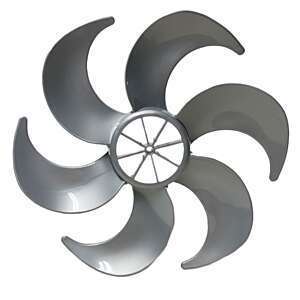 Hélice Ventilador Mallory Turbo Silence / Turbo Silêncio Ts30 / Eco Ts30 - 30cm 6 Pás Cinza