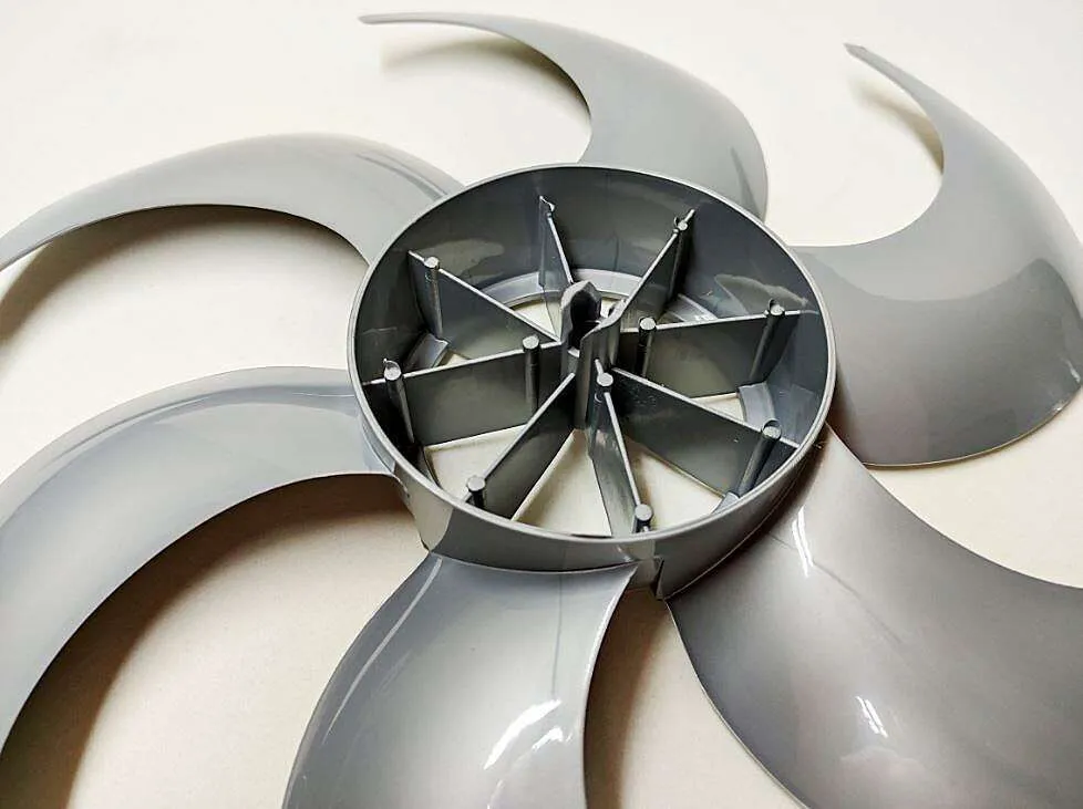 Hélice Ventilador Mallory Turbo Silence / Turbo Silêncio Ts30 / Eco Ts30 - 30cm 6 Pás Cinza - Imagem 2