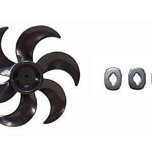 Hélice compatível para Ventilador Arno Turbo Silencio VF40 TS40 TS55 VU40 VD55 40cm 6 Pás Preta + Brinde : 3 Arruela Ferro