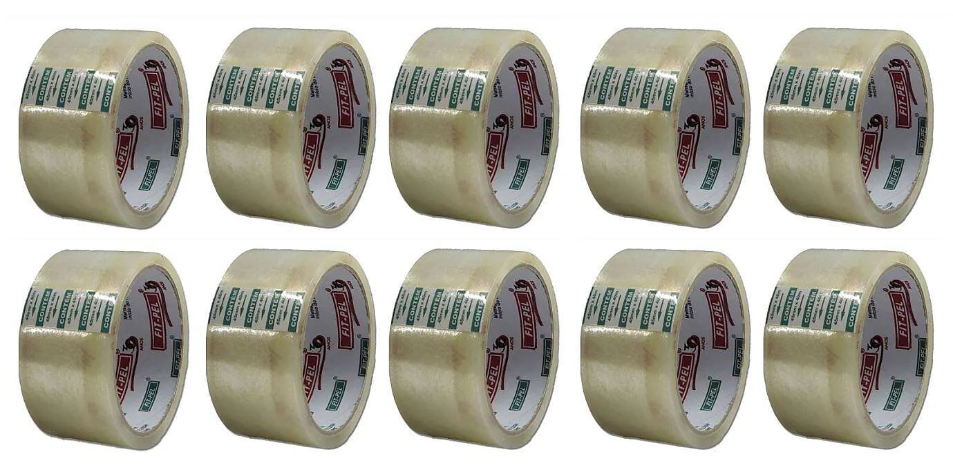 Fita Adesiva Durex Transparente 48mm.x40m. - Para Embalagem e Logística - FIT - PEL - 10 Unidades