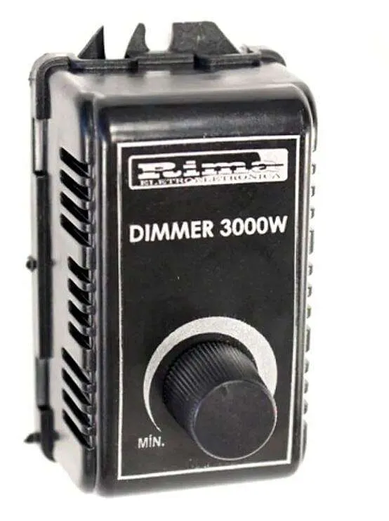 Controlador Dimmer 3000w Rotativo 127v ou 220v Com Dissipador de Calor Interno