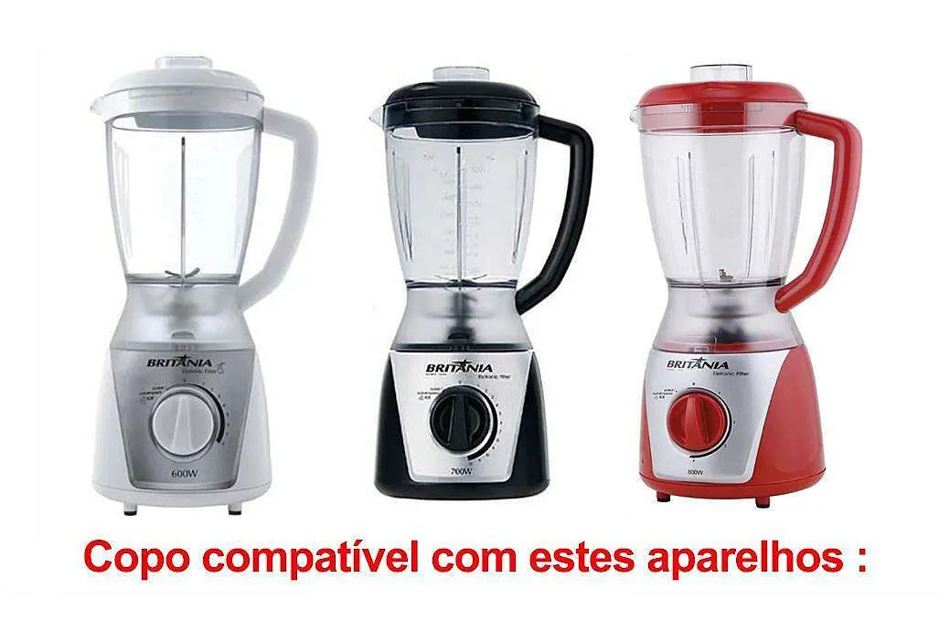 Copo Liquidificador Britânia Eletronic Filter Vermelho - Original 4 Copo Liquidificador Britânia Eletronic Filter Vermelho - Original - Imagem 4