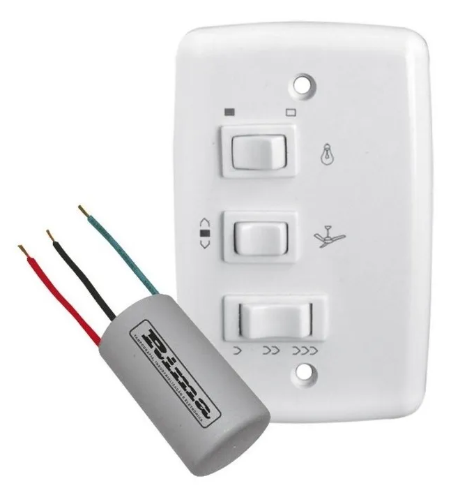 Chave Capacitiva 3 Velocidades 220V - 250W - 1 Lâmpada - Com Capacitor de 1,5+2,5uF 1 Chave Capacitiva 3 Velocidades 220V - 250W - 1 Lâmpada - Com Capacitor de 1,5+2,5uF