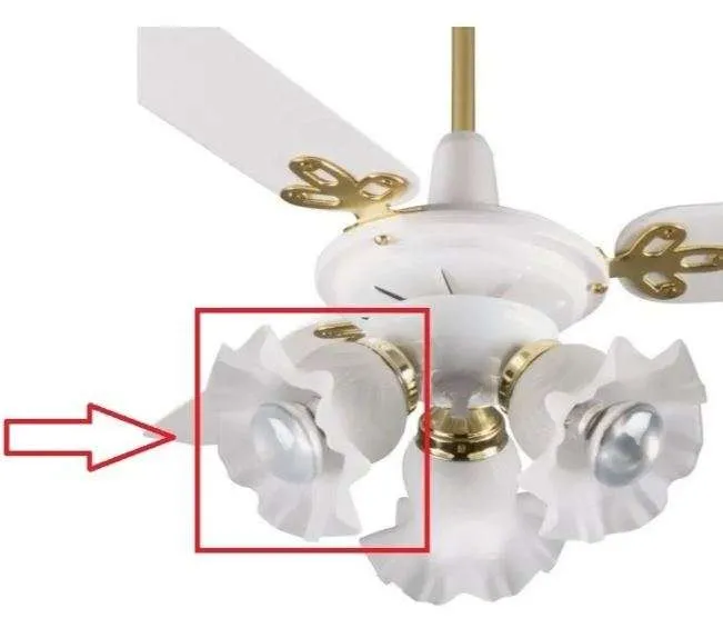 Tulipa Plástica Caracol para Lustre e Ventilador de Teto Universal - Imagem 2