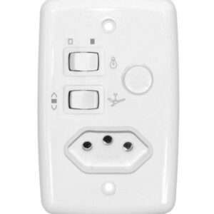Chave Rotativa com Tomada Luz Ventilador e Exaustor 110v/220v 400w Branco