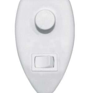 Chave Dimmer Rotativo Controle de Velocidade Luz ou Ventilador Bivolt 400w Botão Liga e Desliga Branco