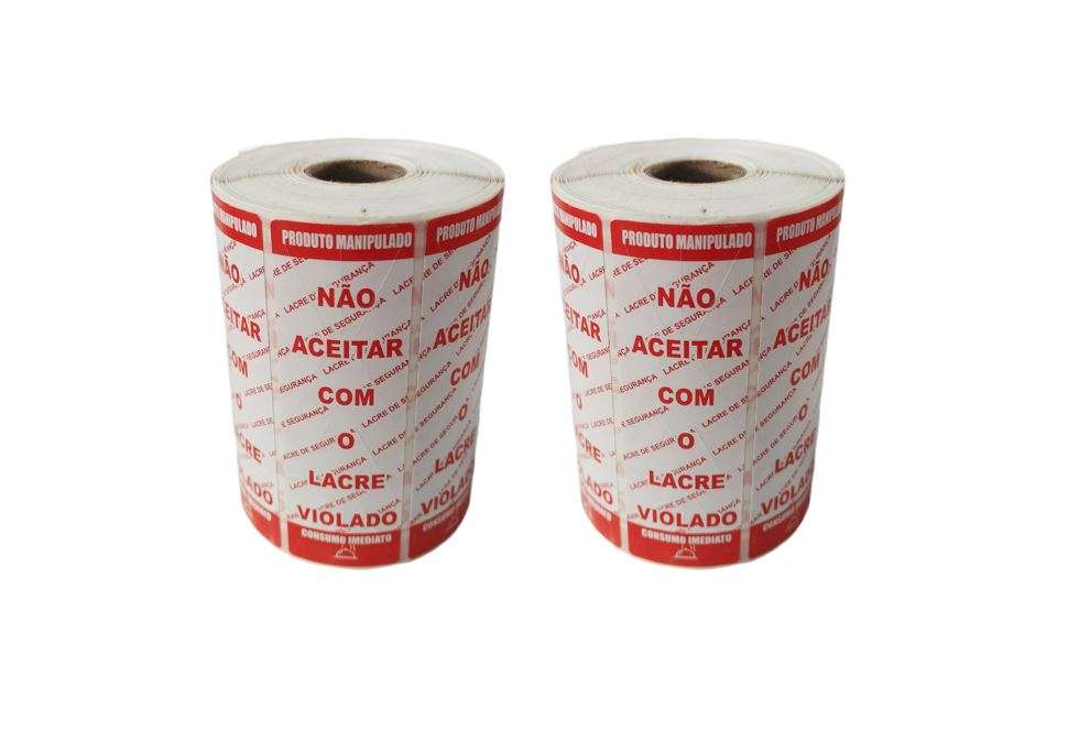 Kit com 2 - Rolo de Etiqueta Lacre de Segurança para Delivery Ifood / Uber Eats / Rappi / Alimentos / Pizza / Marmita 1 Kit com 2 - Rolo de Etiqueta Lacre de Segurança para Delivery Ifood / Uber Eats / Rappi / Alimentos / Pizza / Marmita