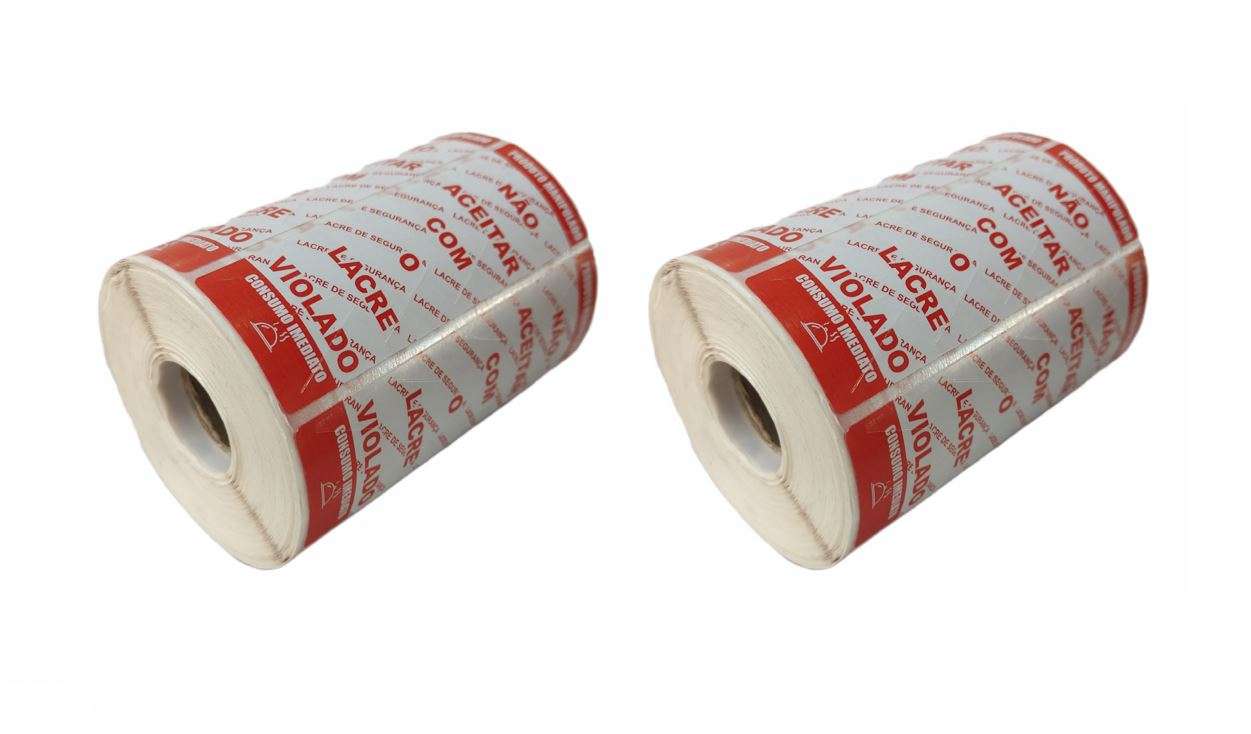 Kit com 2 - Rolo de Etiqueta Lacre de Segurança para Delivery Ifood / Uber Eats / Rappi / Alimentos / Pizza / Marmita 2 Kit com 2 - Rolo de Etiqueta Lacre de Segurança para Delivery Ifood / Uber Eats / Rappi / Alimentos / Pizza / Marmita - Imagem 2