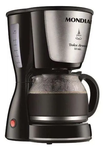 Jarra Cafeteira Mondial Dolce Arome Inox 32 Xícaras C32 Preta Aço Escovado Original - Imagem 2