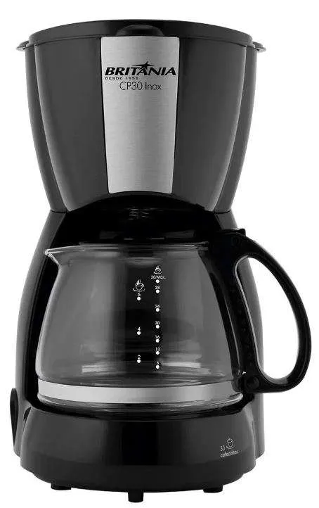 Jarra p/ Cafeteira Britânia CP30 / CP30 Inox / Inox 30 Temp / CB30 em Aço Escovado Preta Original - Imagem 4