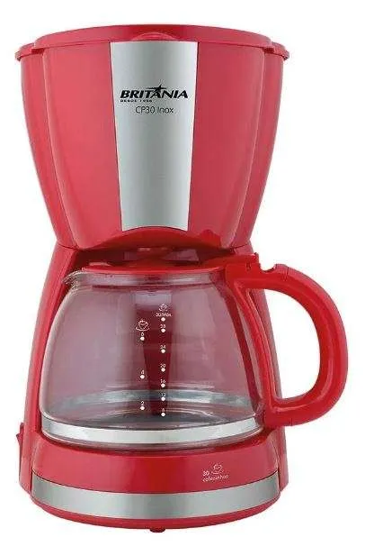 Jarra Vidro Para Cafeteira Britânia CP30 Inox Vermelha - Imagem 4
