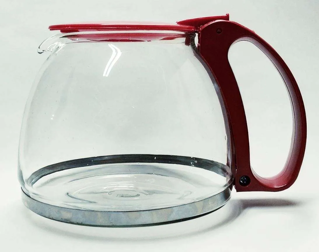 Jarra Vidro Para Cafeteira Britânia CP30 Inox Vermelha