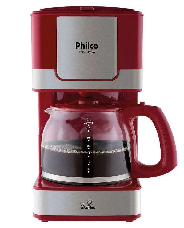 Jarra Vidro Para Cafeteira Philco PH31 Inox 30 Cafezinhos Vermelha 4 Jarra Vidro Para Cafeteira Philco PH31 Inox 30 Cafezinhos Vermelha - Imagem 4