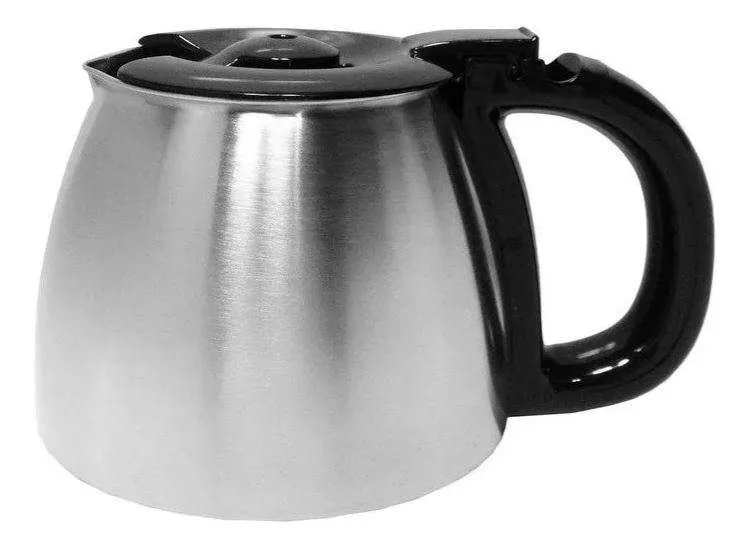 Jarra Para Cafeteira Britânia CP30 / CP30 Inox / Inox 30 Temp / CB30 Inox Preta em Aço Escovado Original 1 Jarra Para Cafeteira Britânia CP30 / CP30 Inox / Inox 30 Temp / CB30 Inox Preta em Aço Escovado Original