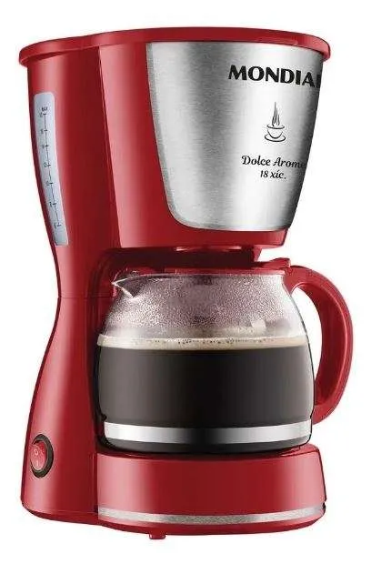 Jarra de Vidro Para Cafeteira Mondial Dolce Arome 18 Xícaras C-35 Vermelha Original 2 Jarra de Vidro Para Cafeteira Mondial Dolce Arome 18 Xícaras C-35 Vermelha Original - Imagem 2