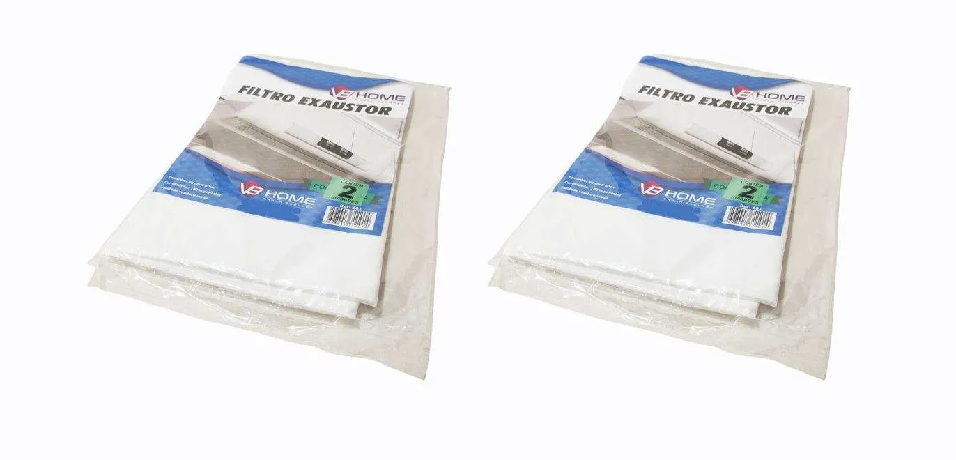 Filtro Manta Exaustor e Coifa Fogão 4 e 6 Bocas - 4 Unid