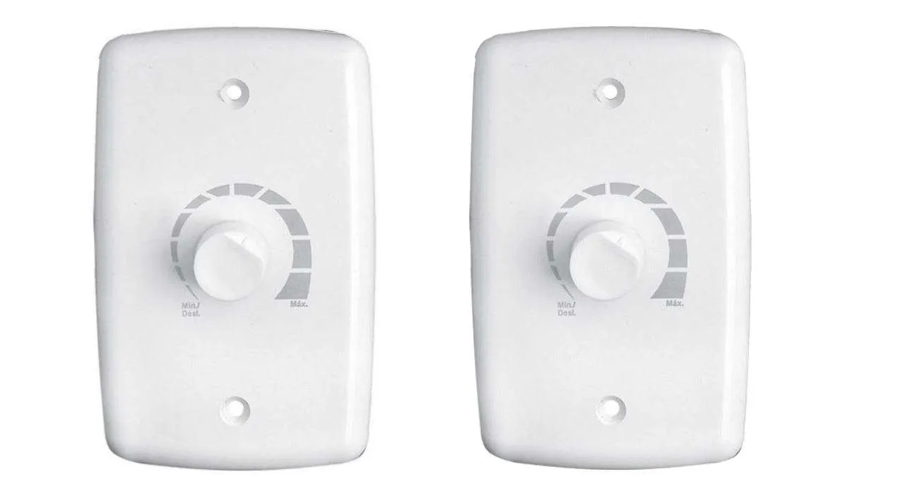 Chave Dimmer de Luz Bivolt 400w Branco - Kit com 2 Unidades