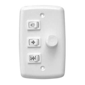 Chave Dimmer c/ 1 Lâmpada Isolada / Ventilador e Exaustor C/ Controle Rotativo Bivolt 400w Branco Universal