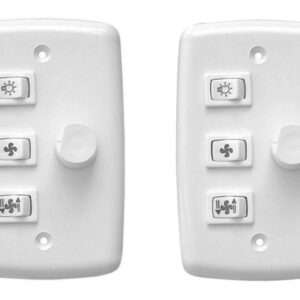Chave Dimmer c/ 1 Lâmpada Isolada / Ventilador e Exaustor C/ Controle Rotativo Bivolt 400w Universal - Kit com 2 Unid.