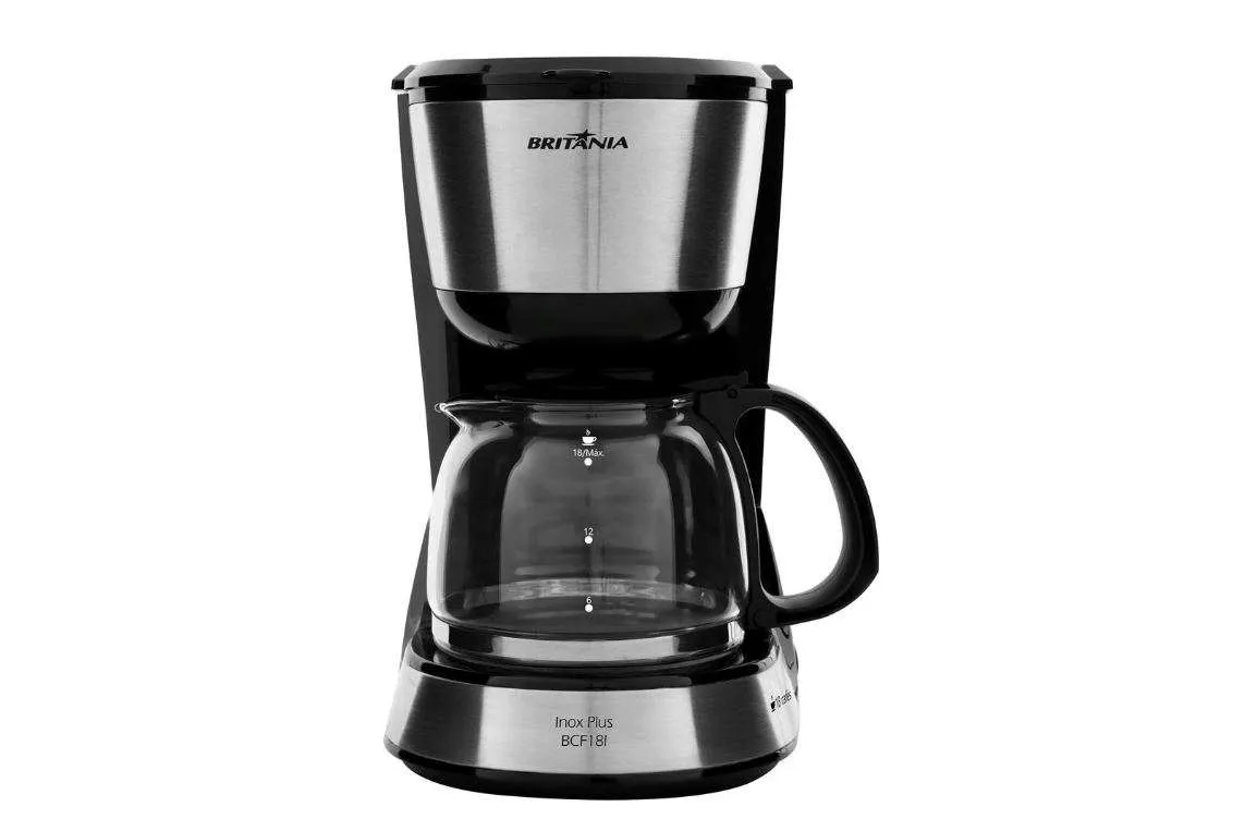 Jarra Original Para Cafeteira Britânia BCF18 / BCF18i / BCF18i Inox Plus / BCF18 Inox Rosa / BCF18iV - 18 Cafés Preta - Imagem 4