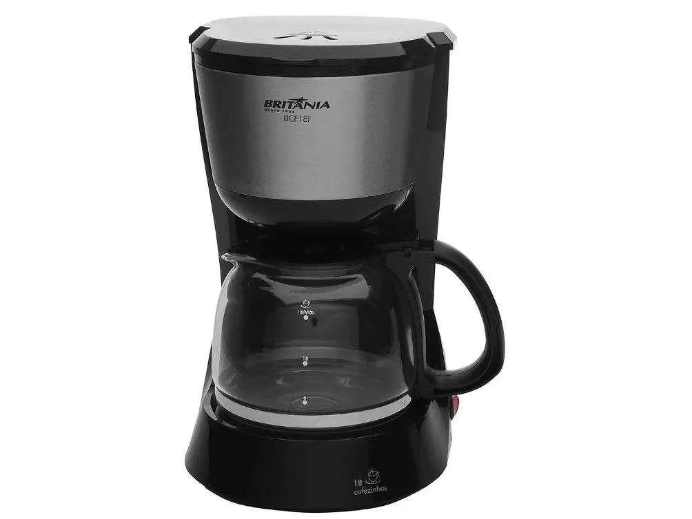 Jarra Original Para Cafeteira Britânia BCF18 / BCF18i / BCF18i Inox Plus / BCF18 Inox Rosa / BCF18iV - 18 Cafés Preta - Imagem 5