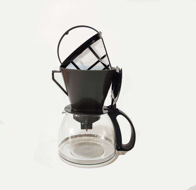 Jarra de Vidro 30 Xícaras para Café ou Chá com Suporte Nº 103 e Filtro Reutilizável 1 Jarra de Vidro 30 Xícaras para Café ou Chá com Suporte Nº 103 e Filtro Reutilizável