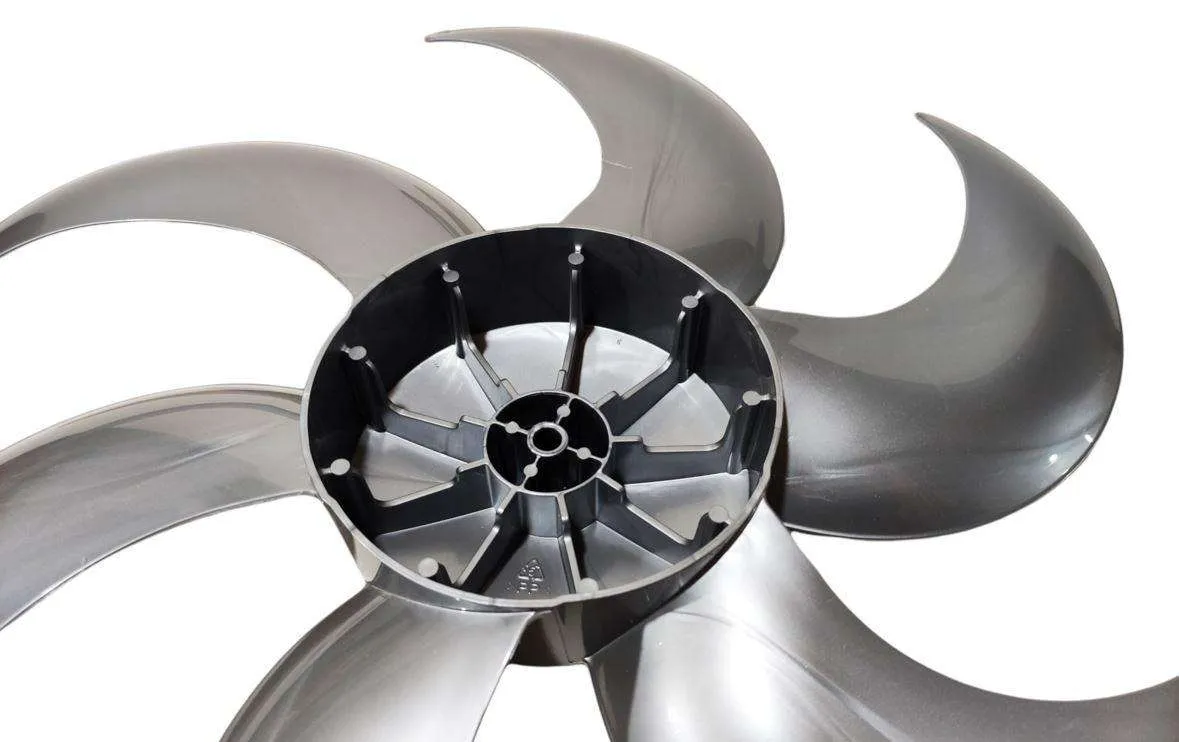 Hélice Original para Circulador Arno Turbo Silencio 40cm CC96 / CC97 6 Pás Cinza com Trava - Imagem 2