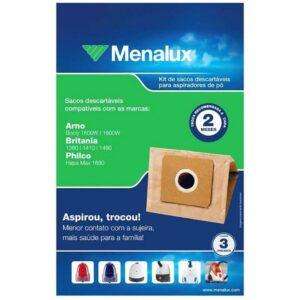 Saco Descartável Aspirador de Pó Arno - Booly 1500w - 1600w Britânia 1380 - 1410 - 1480 Philco Hepa Max 1680