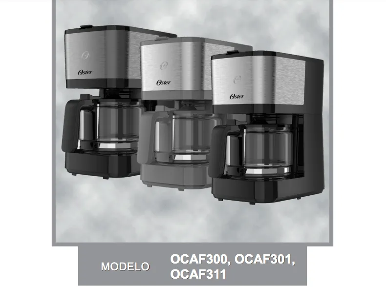 Jarra de Vidro para Cafeteira Oster OCAF300 / OCAF301 / OCAF311 Preta Original - Imagem 3