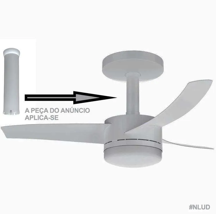 Tubo de Acabamento Ventilador de Teto Arno Ultimate VX10 VX11 VX12 VX21 - Branco Original - Imagem 3