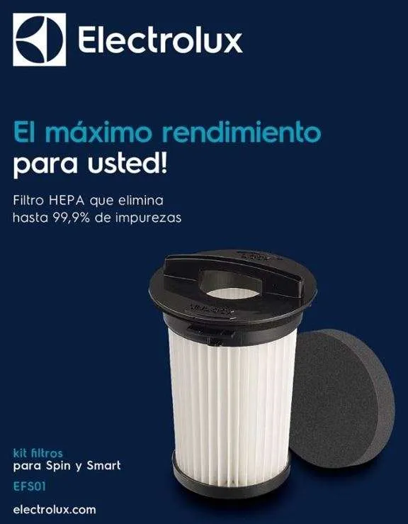 Filtro Hepa Aspirador de Pó Electrolux Spin 1200w ABS01 Smart ABS02 Original 2 Filtro Hepa Aspirador de Pó Electrolux Spin 1200w ABS01 Smart ABS02 Original - Imagem 2