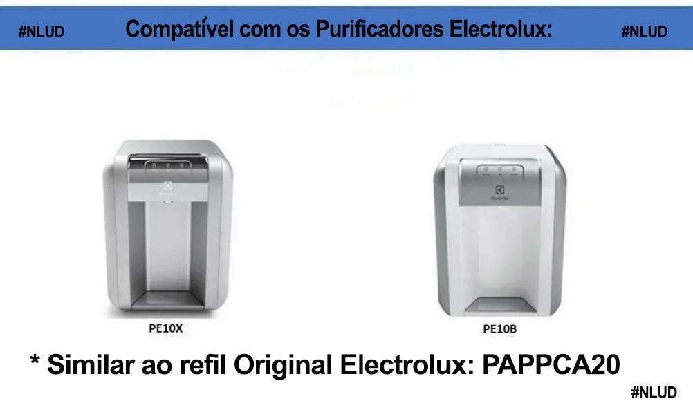 Refil compatível para Purificador de Água Electrolux PE10 PE10B PE10X 2 Refil compatível para Purificador de Água Electrolux PE10 PE10B PE10X - Imagem 2