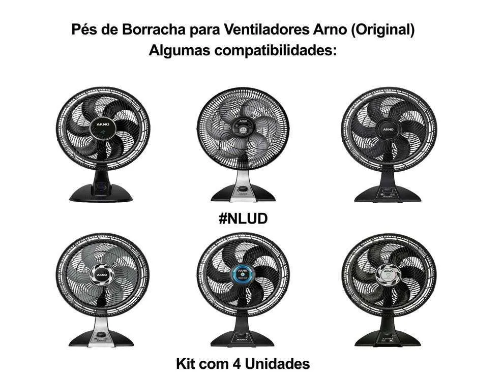 Kit c 04 Un. Pés em Borracha Base do Ventilador Arno VF40 VF41 VF45 VF49 VF55 VU40 TS55 VF6M Original - Imagem 2