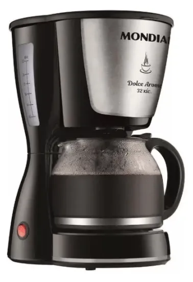 Jarra de Vidro Para Cafeteira Mondial Dolce Arome Inox 32 Xícaras C32 C-32 Preto Original - Imagem 2