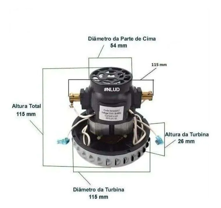 Motor Aspirador de Pó Electrolux BPS1S 220v - AWD01 AQP20 A10N1 GT30N GT20N GT20P - Nova Geração Original 3 Motor Aspirador de Pó Electrolux BPS1S 220v - AWD01 AQP20 A10N1 GT30N GT20N GT20P - Nova Geração Original - Imagem 3