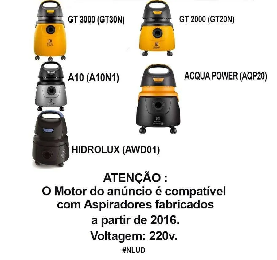 Motor Aspirador de Pó Electrolux BPS1S 220v - AWD01 AQP20 A10N1 GT30N GT20N GT20P - Nova Geração Original 4 Motor Aspirador de Pó Electrolux BPS1S 220v - AWD01 AQP20 A10N1 GT30N GT20N GT20P - Nova Geração Original - Imagem 4