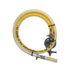 Regulador de Gás com Registro e Mangueira de 1,25mts. c 2 Abraçadeiras de Aço