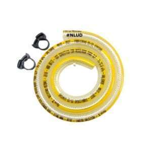 Mangueira NBR 8613 com 1,25mts. para Fogão Botijão de Gás GLP c 2 Abraçadeiras