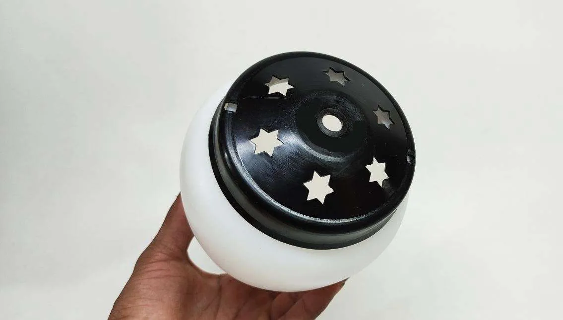 Globo Pera com Plafon p/ Ventilador de Teto - Preto - Imagem 2