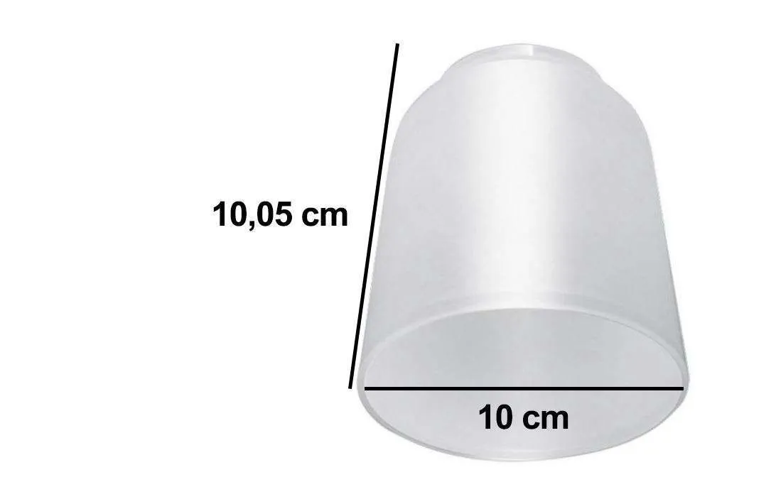 Kit c 3 Un. - Tulipa Plástica Lisa para Lustre e Ventilador de Teto Universal 2 Kit c 3 Un. - Tulipa Plástica Lisa para Lustre e Ventilador de Teto Universal - Imagem 2