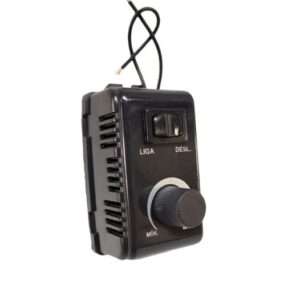 Controlador Dimmer Rotativo p Oscilante 400w Bivolt c Caixa Externa Preta