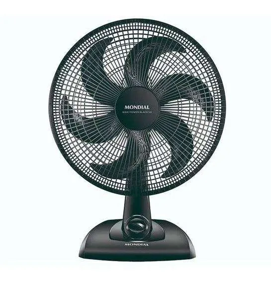 Hélice Compatível Ventilador Mondial NV45 NV75 NV06 VT40 VT41 VT42 40cm Preta com Calota - Imagem 7