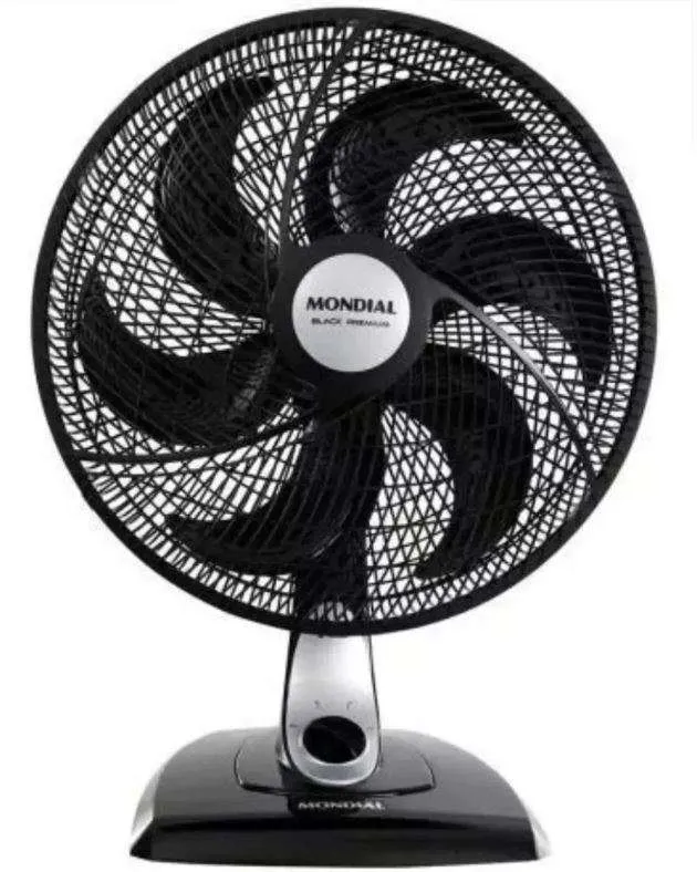 Hélice Compatível Ventilador Mondial NV45 NV75 NV06 VT40 VT41 VT42 40cm Preta com Calota - Imagem 8