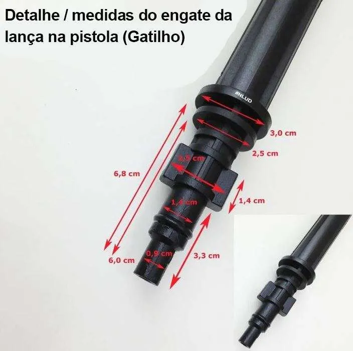 Lança Tubeira Lavadora de Alta Pressão Turbo Electrolux Lavor Tekna Wap - Imagem 3