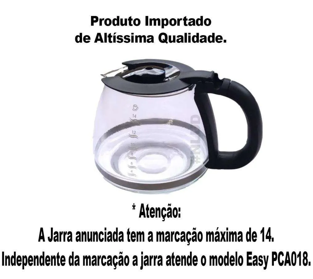 Jarra Cafeteira Lennox Easy PCA018 Easy Red PCA019 Preta Original - Imagem 2