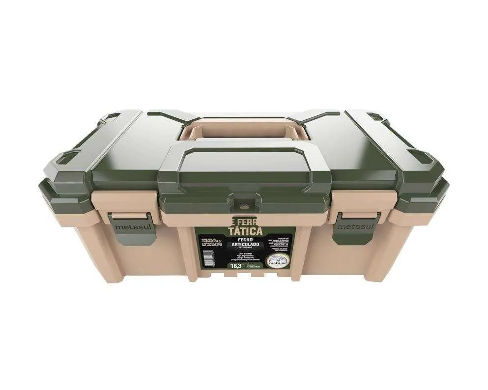 Caixa de Ferramentas Maleta Tática Fecho Articulado Grande Camper - Imagem 6